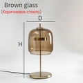 DecorBites™ Glass Lampshade LED Table Lamp for Modern Bedroom Decor