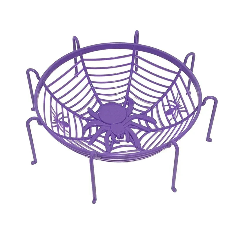 DecorBites™ Halloween Skull Spider Tray Snack Storage Plate Fruit Basket Candy Box