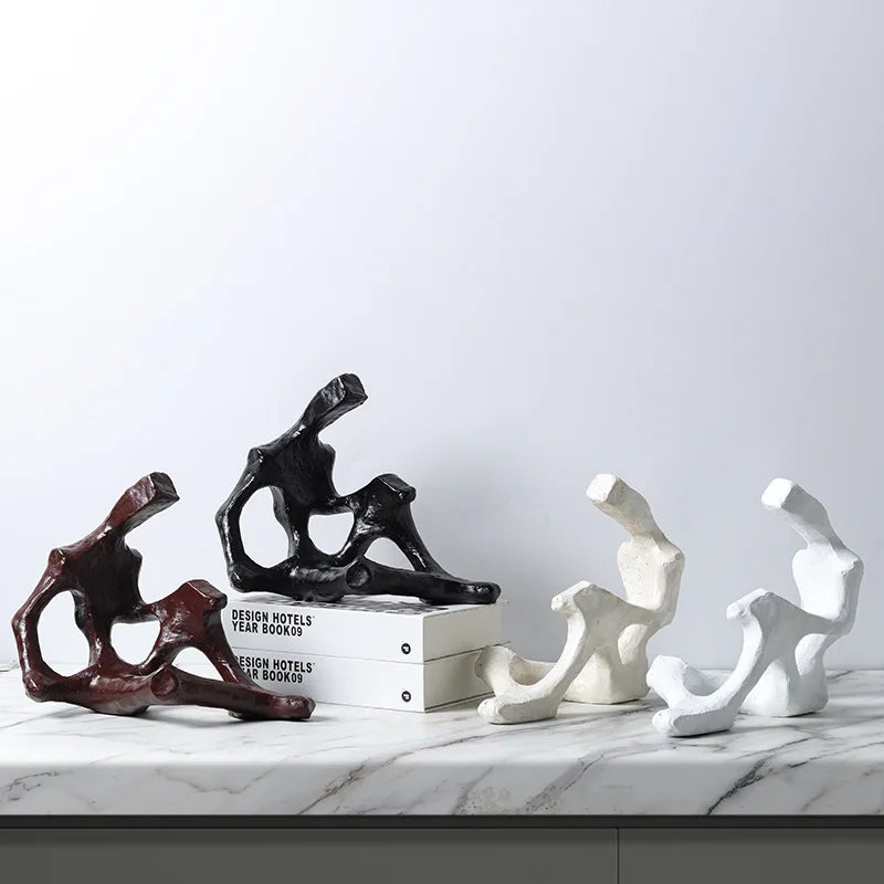 DecorBites™ Abstract Skeleton Decor Figure Sculpture | Home Decoration Figurine