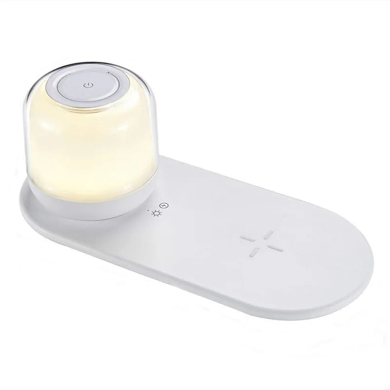 DecorBites™ LED Light Wireless Charger Table Lamp for iPhone Samsung Huawei - Wireless Charging Pad
