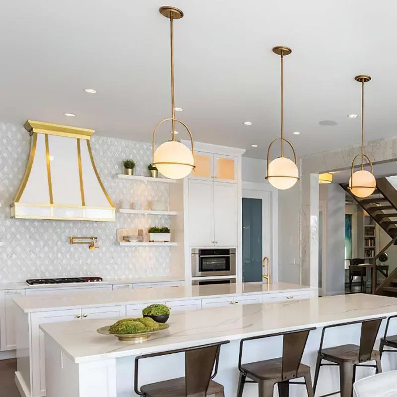 DecorBites™ Glass Globe Pendant Light for Kitchen Dining Room - Nordic Design