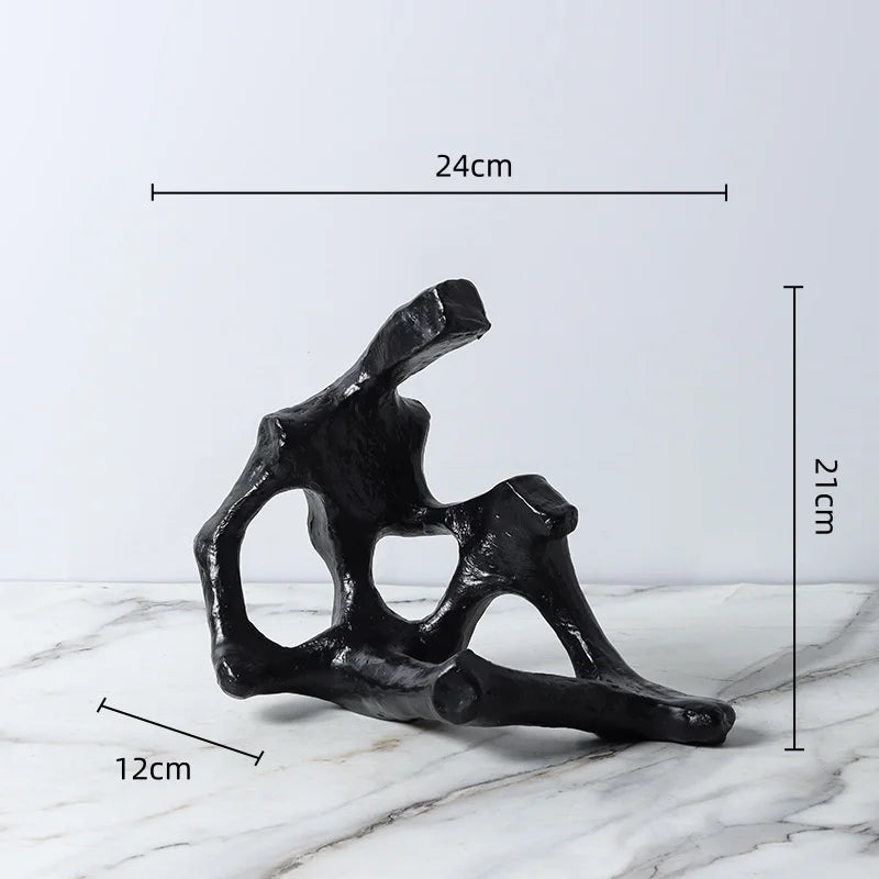 DecorBites™ Abstract Skeleton Decor Figure Sculpture | Home Decoration Figurine