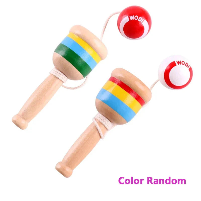 Montessori Wooden Skill Sword Cup Toy – Educational Throw & Catch Game
