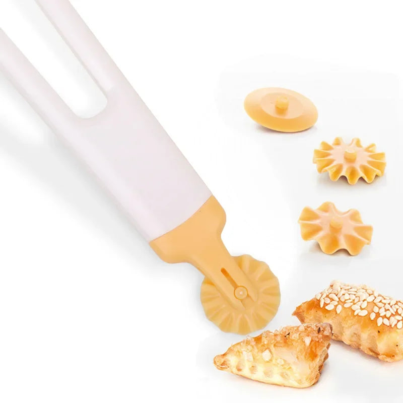 DecorBites™ Dough Roller Cutter: Baking & Pastry Tool for Perfectly Round Dumplings & Cookies