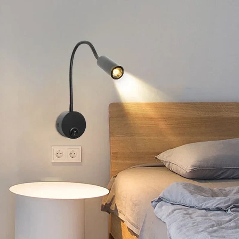 DecorBites™ LED Bedside Wall Sconces 3W Reading Lamp Night Light Fixture