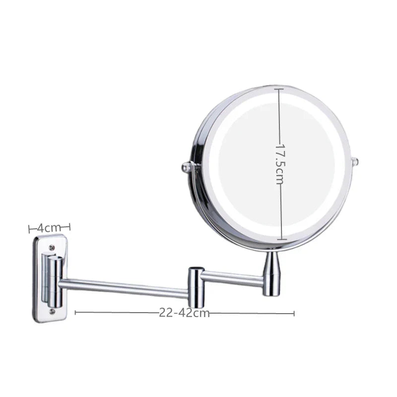 DecorBites™ LED Light Makeup Mirror 10X Magnification Double Side Touch Dimming