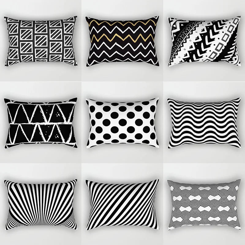 DecorBites™ Geometric Wave Line Waist Pillowcase Set