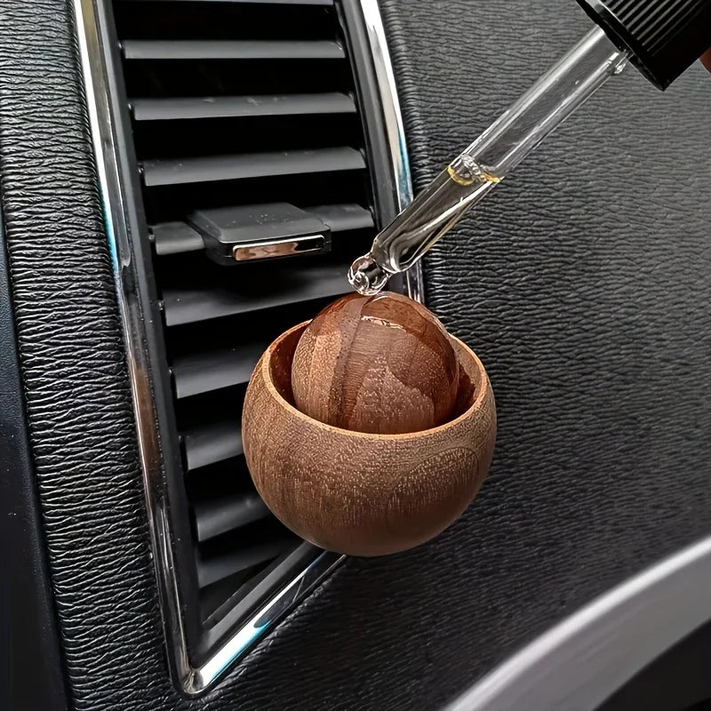 Mini Wood Car Diffuser | Natural Fragrance Essential Oil Diffuser for Home and Car