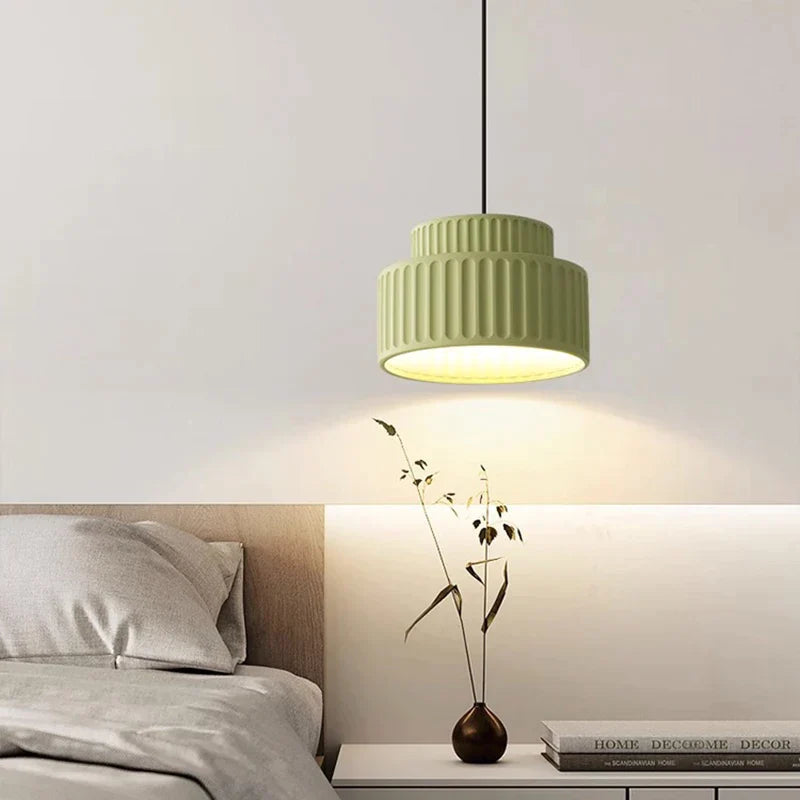 DecorBites™ Cream Resin LED Pendant Light for Home Decor