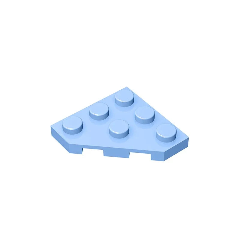 Gobricks GDS-556 Wedge Plate 3 x 3 Cut Corner | Compatible Building Block for DIY