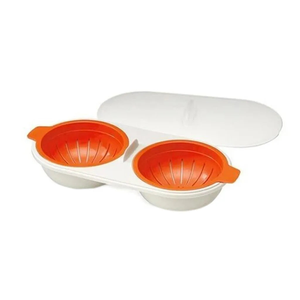 DecorBites™ Egg Boiler Silicone Poacher Cooker Double Layer Cup Draining Cooking Tools
