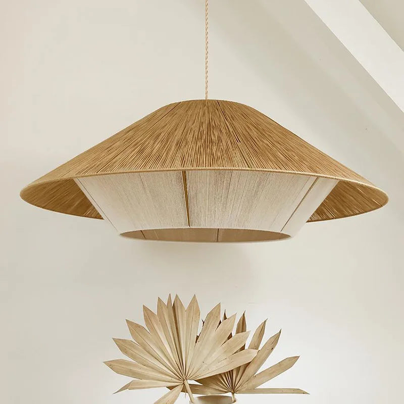 DecorBites™ Handmade Hemp Rope Pendant Lamp for Dining Room Kitchen Cafe