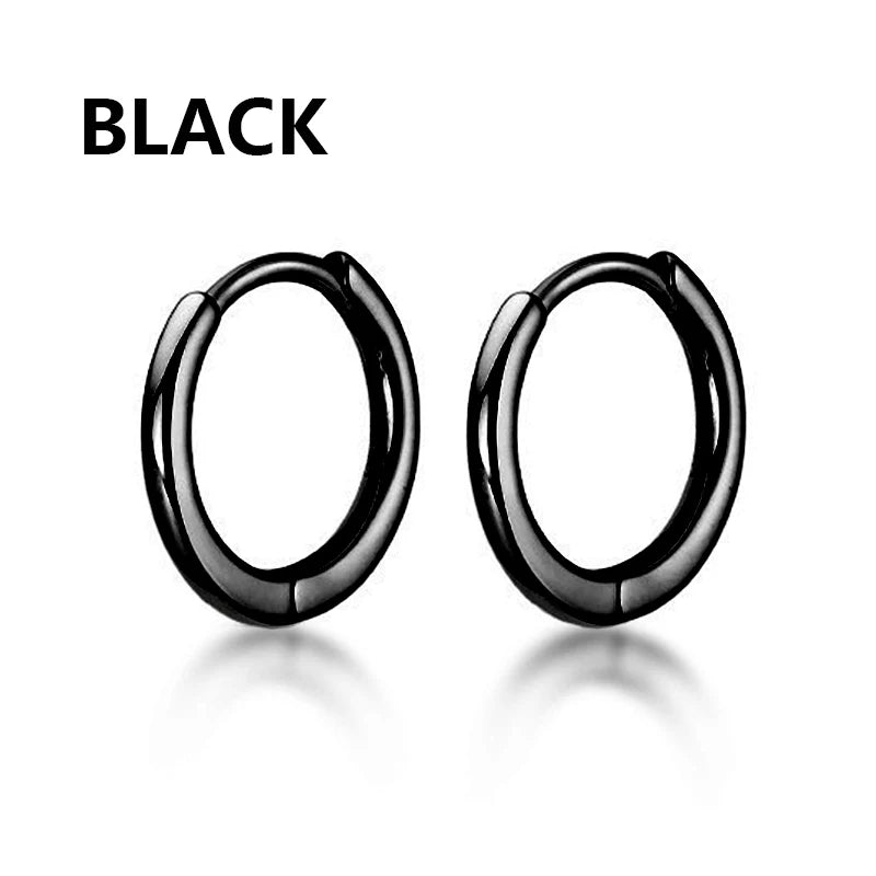 Gothic Hoop Earrings for Men and Women | Stainless Steel Clip-On Ear Cuffs
