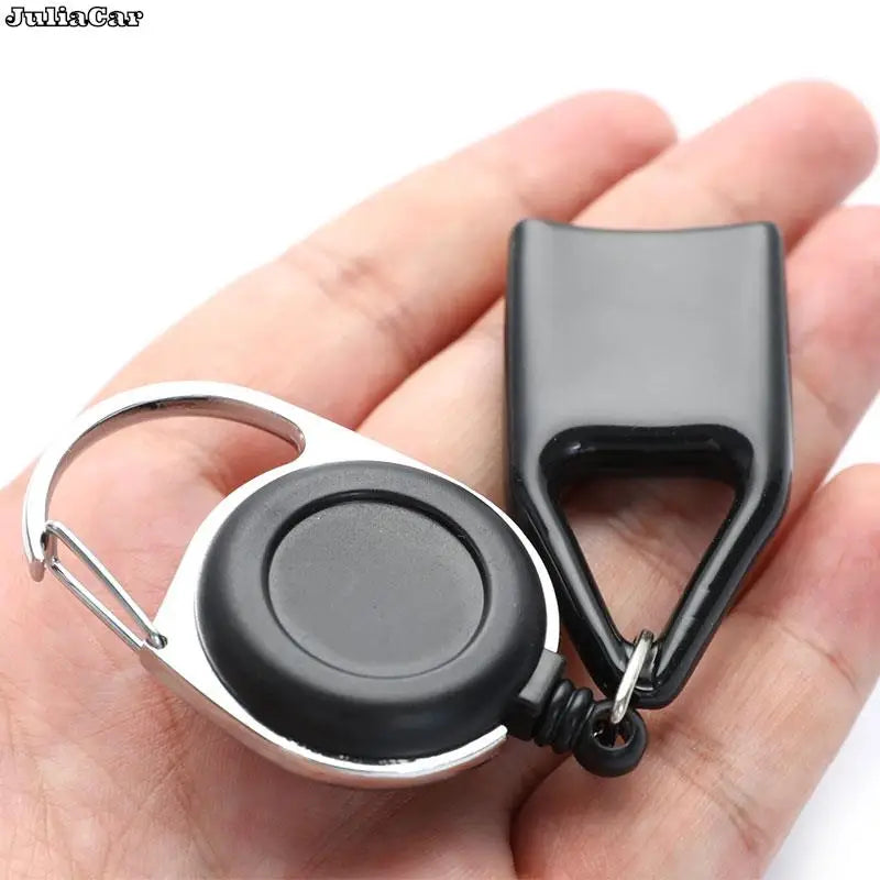 Retractable Lighter Leash with Silicone Cover and Keychain Clip | EDC Safety Accessory