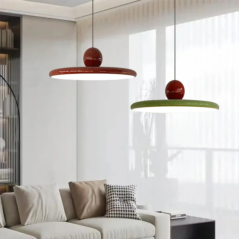 DecorBites™ Cream Wind Saucer LED Pendant Light for Interior Illumination
