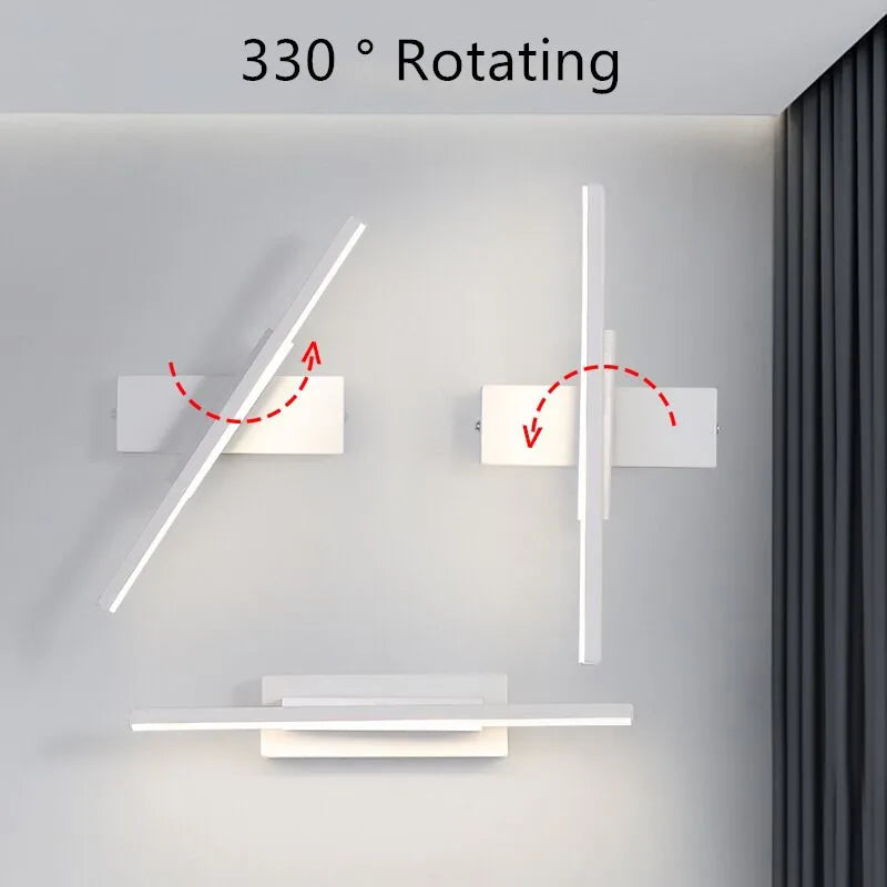DecorBites™ 360° Rotatable LED Wall Lamp | Aluminum Indoor Bedroom Light