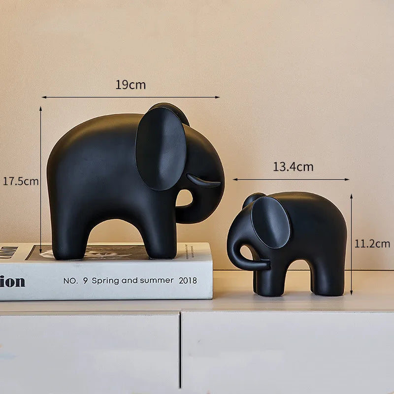 DecorBites™ Elephant Resin Statue - Nordic Style Home Office Decor Sculpture
