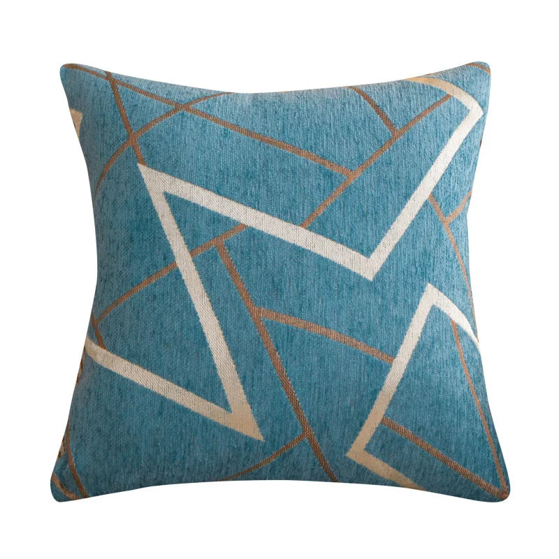 DecorBites™ Geometric Chenille Cushion Cover 45x45 Comfortable Luxury Home Decor