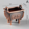Mini Bronze Incense Burner | Chinese Retro Dragon Carving Decoration