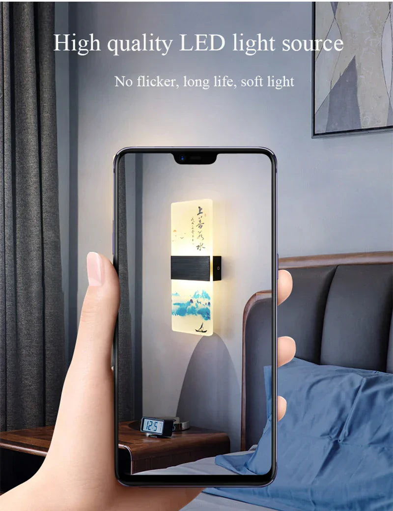 DecorBites™ Acrylic Shade LED Square Wall Lamp for Home Decor