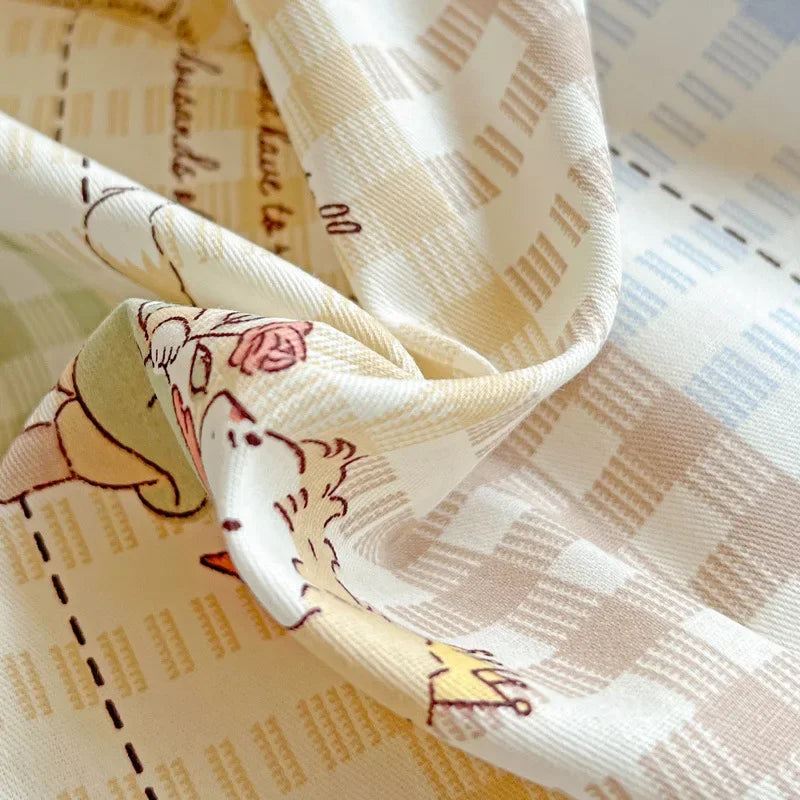 DecorBites™ Cotton Printed Student Bedding Set - All Seasons Queen Single Comforter Cover Set