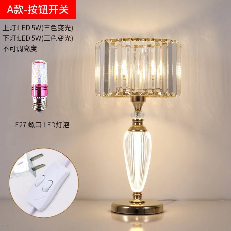 DecorBites™ Crystal Desk Lamp: Modern High-End Decorative Bedside Light