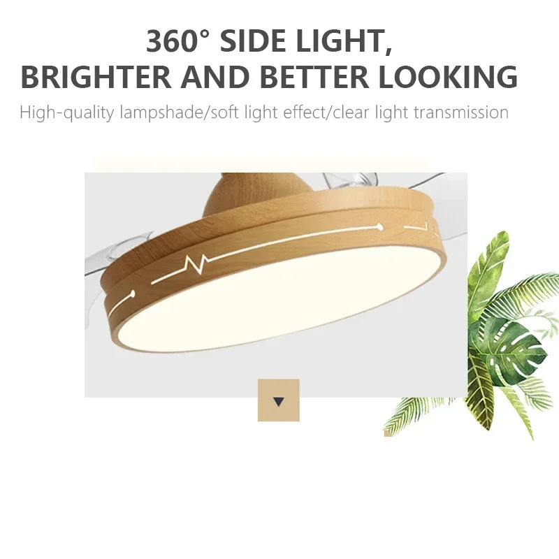 DecorBites™ DC Motor Ceiling Fan Light Control for Bedroom Restaurant Living Room