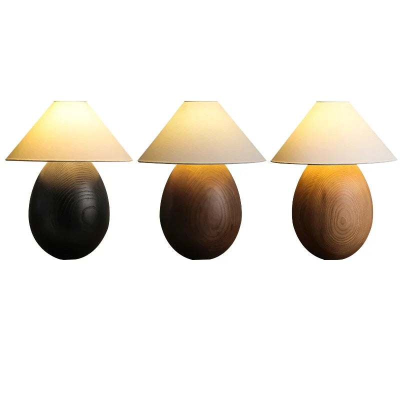 DecorBites™ Elegant Wood Table Lamp for Bedroom Office Decor