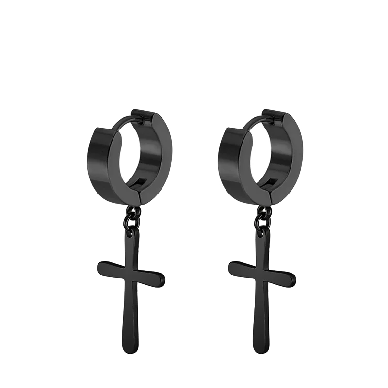 Punk Stainless Steel Stud Earrings Set | Unisex Hip Hop Piercing Jewelry
