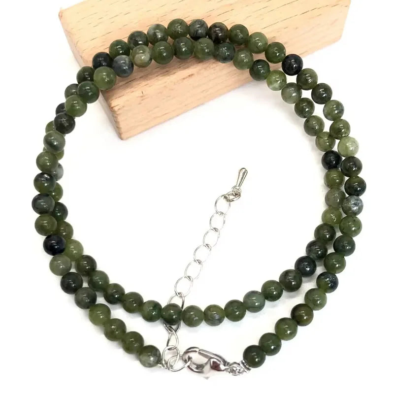 2025 Natural Stone Crystal Choker Necklace | 4mm Bohemian Adjustable Choker