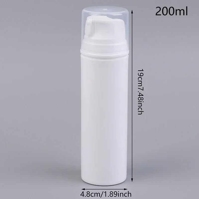 Airless Cosmetic Travel Size Vacuum Pump Bottles | Refillable Emulsion Dispenser Set