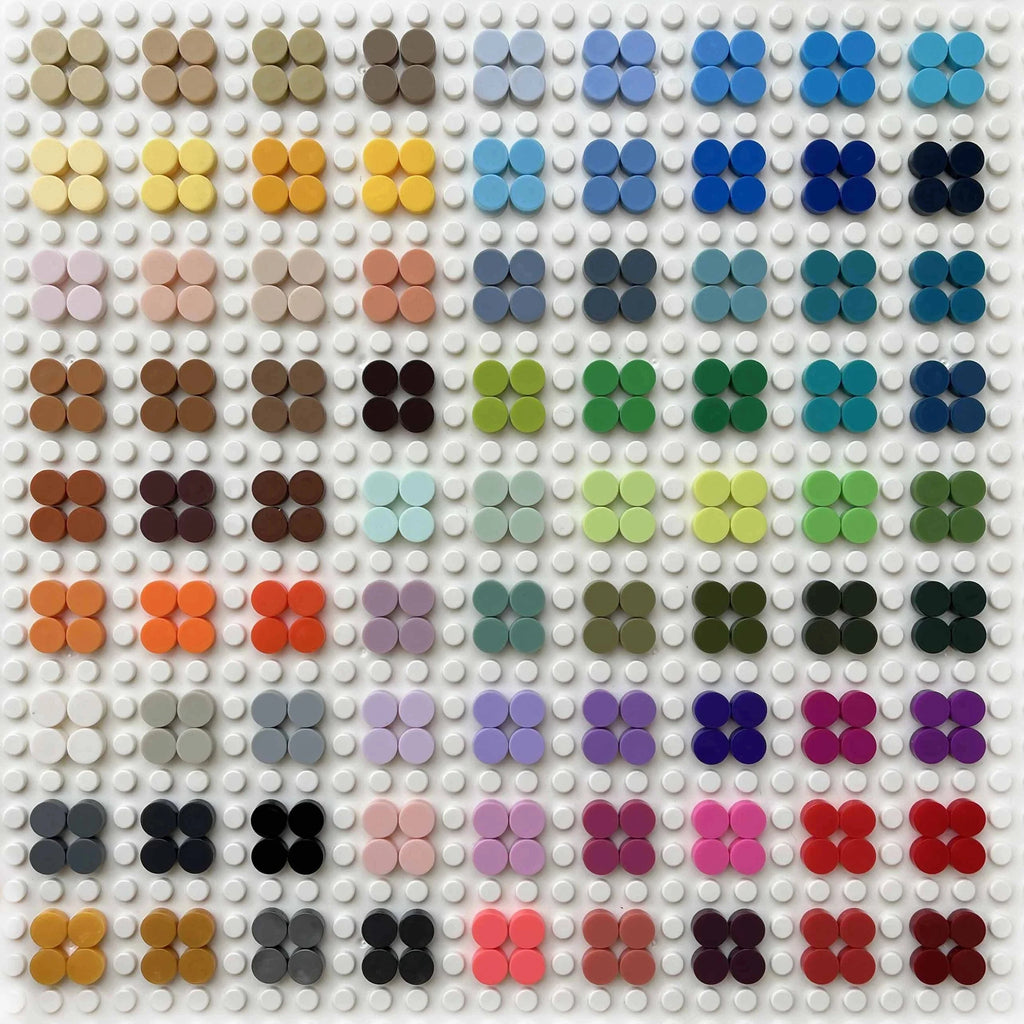 1000Pcs Tile 1x1 Round Building Blocks | 52 Color DIY Educational Creative Toy Set