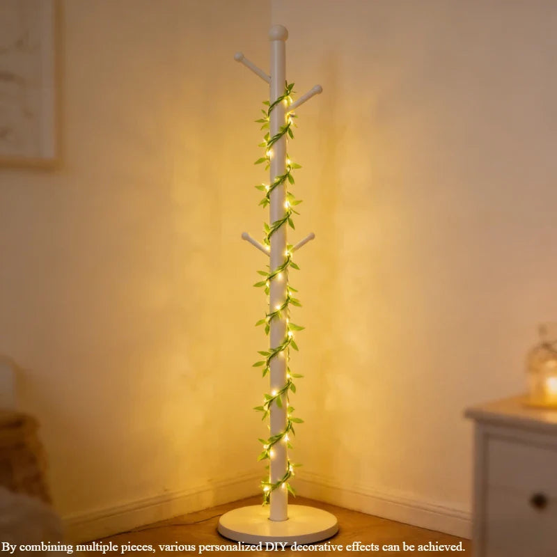 Willow Leaf Curtain String Lights | Battery Powered Decorative Fairy Lights