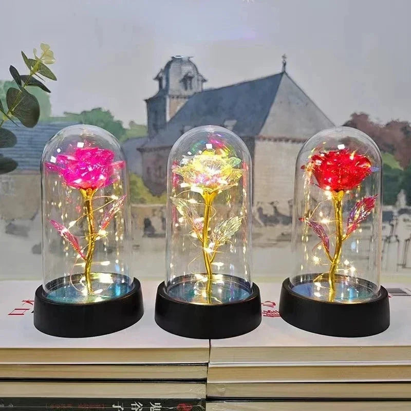 LED Rose Night Light – Realistic Eternal Flower Romantic Decor