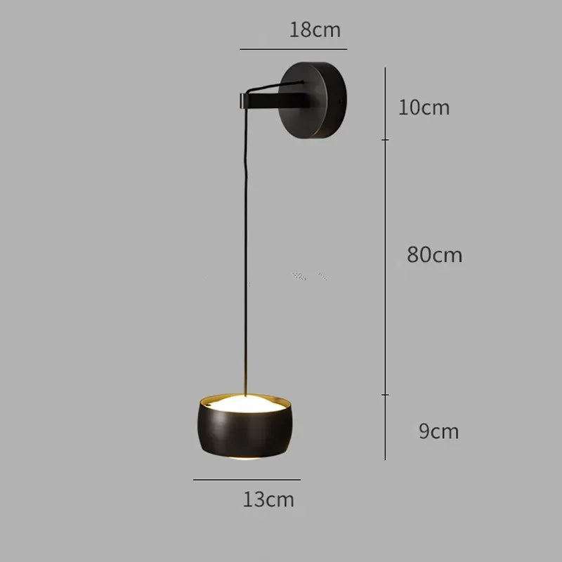 DecorBites™ Copper Adjustable Wall Lamp for Bedroom LED Reading Light