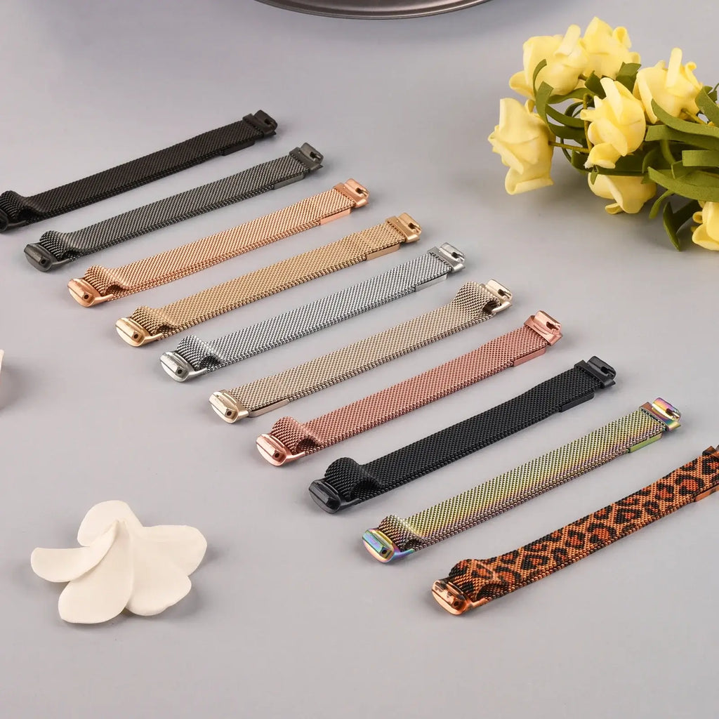 Fitbit Inspire 3 Metal Magnetic Loop Band – Stainless Steel Mesh Strap