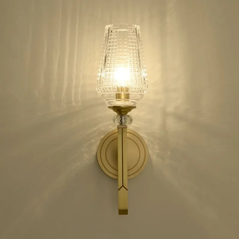 DecorBites™ Crystal Copper Wall Lamp for Luxe Home Decor