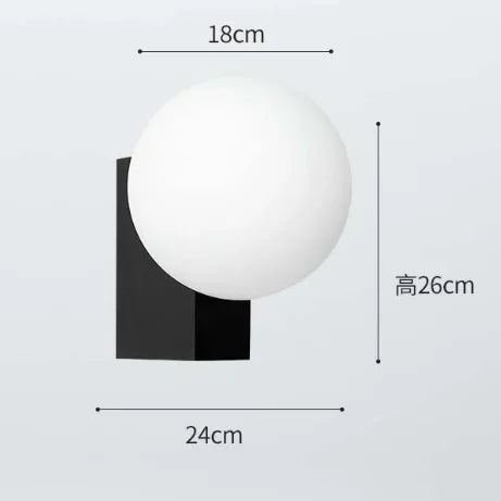 DecorBites™ Glass Ball Wall Sconce Light: Metal Base, G9 Bulb