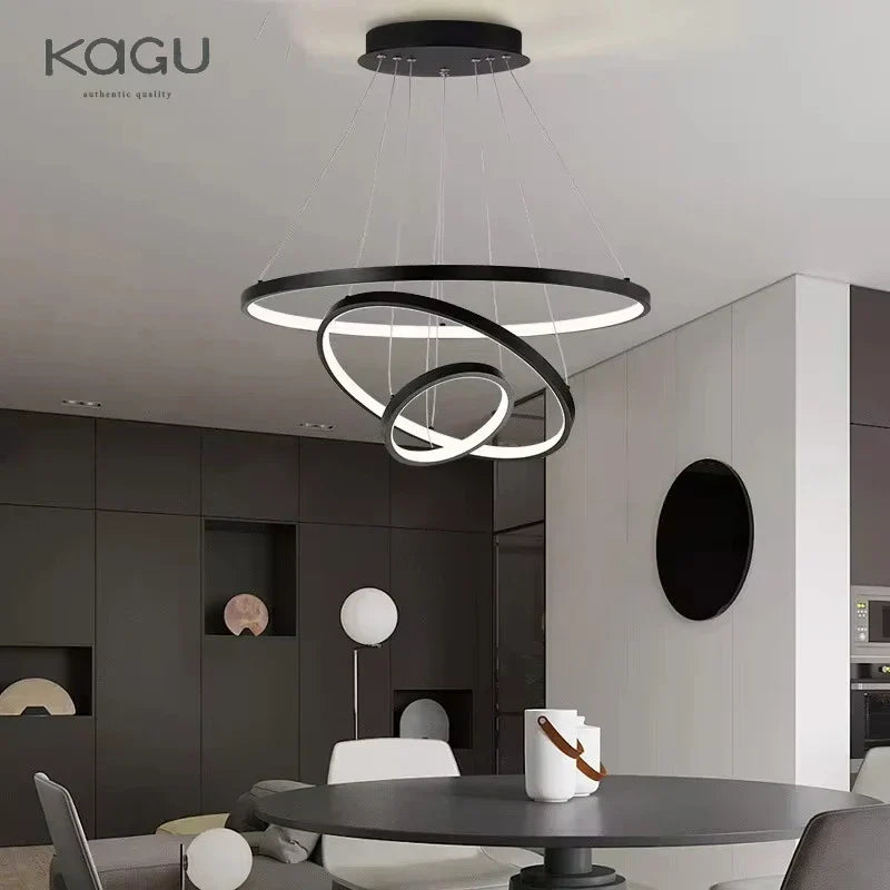 DecorBites™ LED Ceiling Chandelier Round Pendant Light for Modern Home Interior Lighting