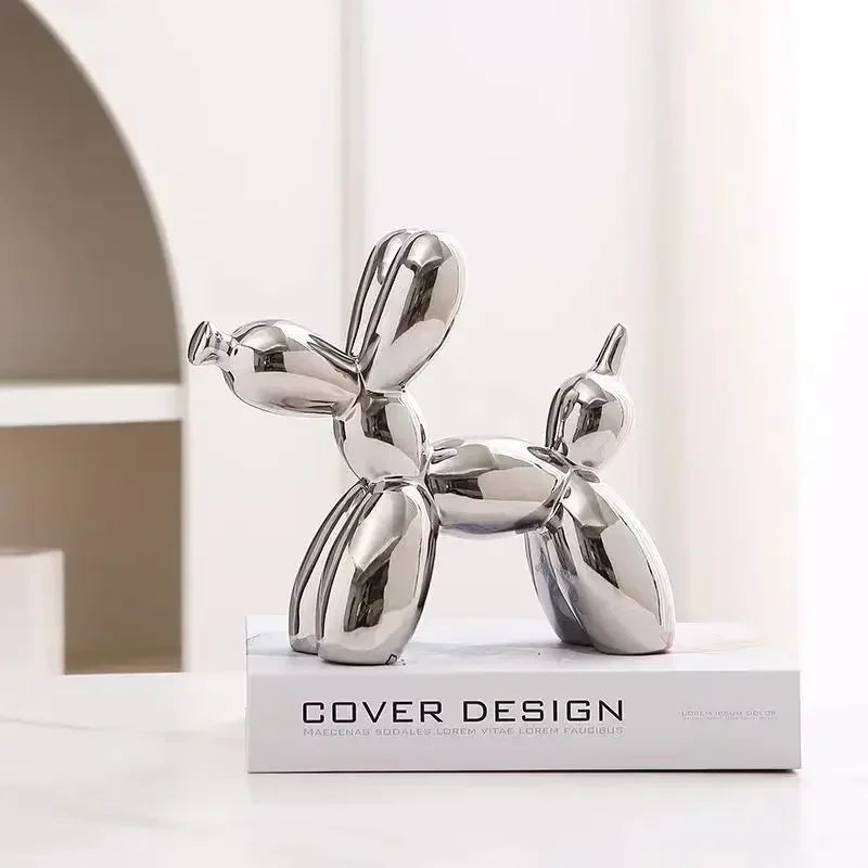 DecorBites™ 22cm Balloon Dog Ceramic Sculpture Decor Statue Office Gift