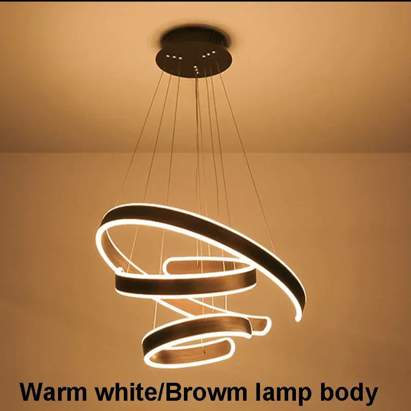 DecorBites™ Geometry Circle Rings LED Ceiling Lamp
