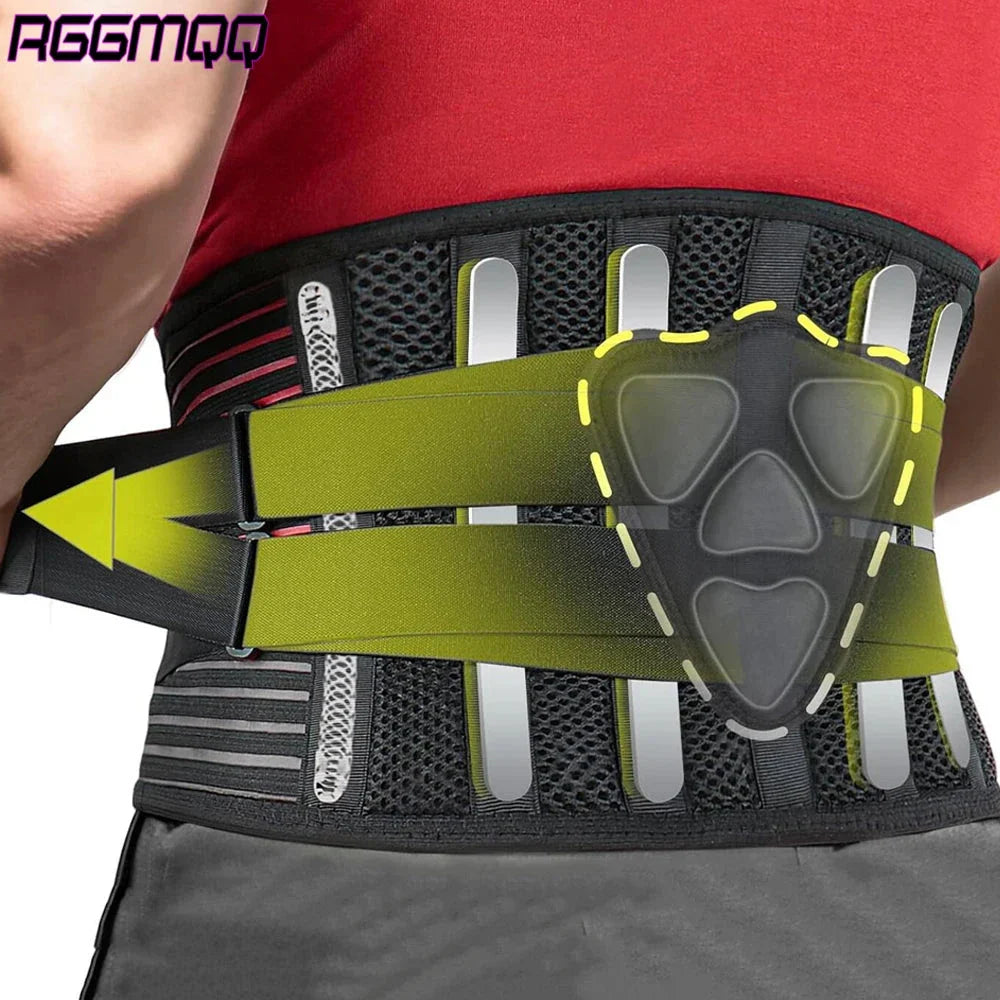 Back Brace Immediate Relief from Back Pain,Sciatica - Breathable Mesh Design with Lumbar Pad- Adjustable Support Straps for Work