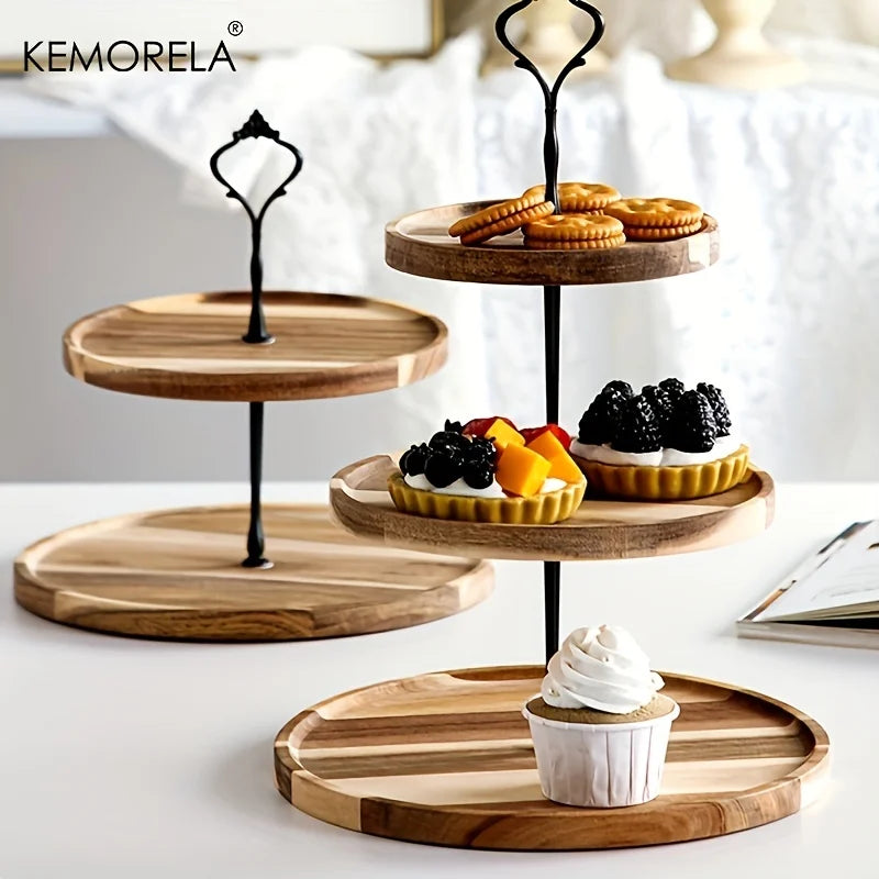 DecorBites™ Double-Layer/Three-Layer Dried Fruit Tray - Elegant Serving Dish for Desserts and Snacks