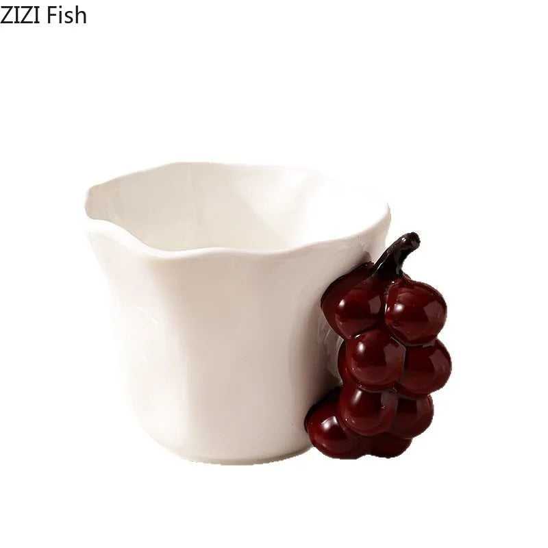 DecorBites™ Fun Fruits Ceramic Mug Lemon/grape Dining Coffee Afternoon Tea Cup