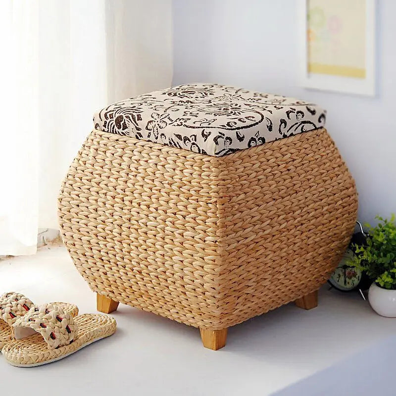 DecorBites™ 3-in-1 Storage Stool: Footrest, Shoe Organizer, and Convenient Seat