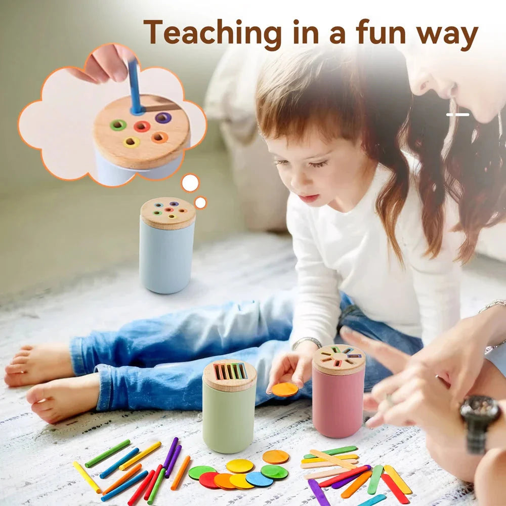 Montessori Silicone Color Matching Bucket Toy