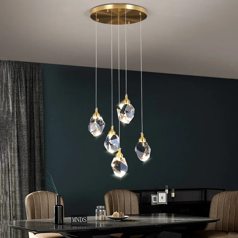 DecorBites™ Crystal LED Ceiling Chandelier: Stylish Lighting for Home Decor