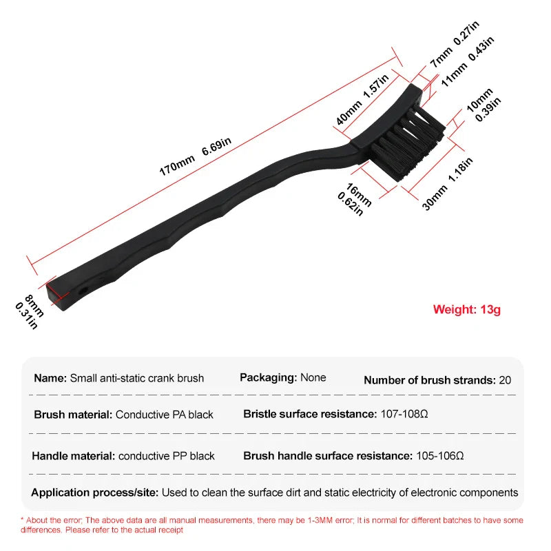 Anti-static PCB Cleaning Brush | Small Crank Scrubbing Board