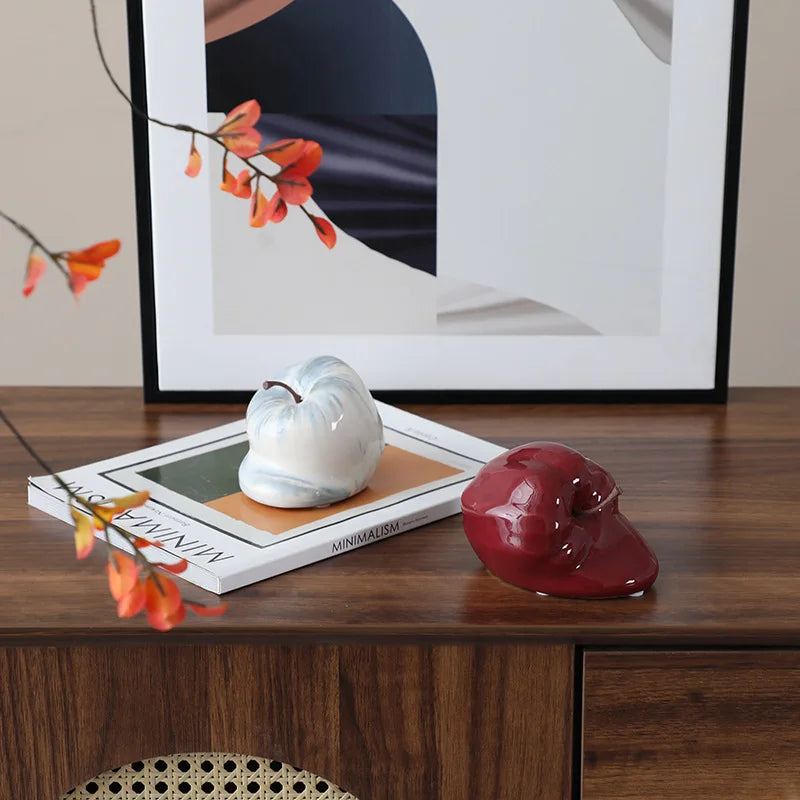 DecorBites™ Abstract Melting Apple Ceramic Ornaments Home Decor Handicrafts