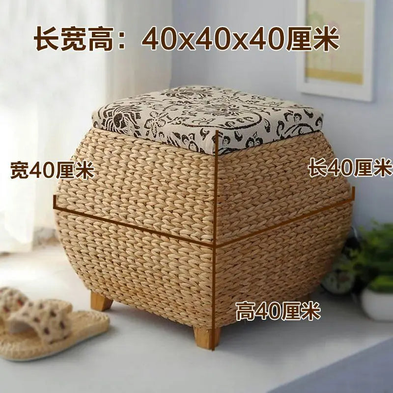 DecorBites™ 3-in-1 Storage Stool: Footrest, Shoe Organizer, and Convenient Seat